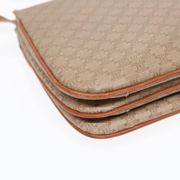 CELINE Macadam Canvas Shoulder Bag Beige Gold Auth 92094 - Picture 16 of 16